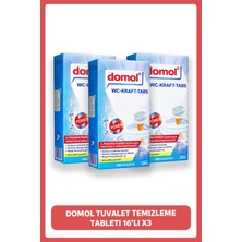 Domol Tuvalet Temizleme Tableti 16'lı X3 Adet
