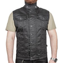 The Biker Jeans Thebikerjeans Black Iron Vest Kot Motosiklet Yeleği