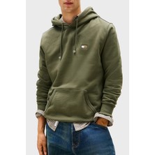 Tommy Jeans Logolu Pamuklu Regular Fit Kapüşonlu Sweat Erkek Sweat DM0DM20258 0h7