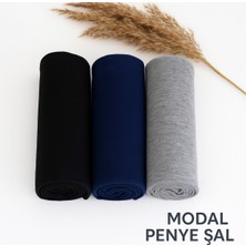 Penye Şal 3 Set Kalite Penye Şal (Siyah Lacivert Giri) Modal