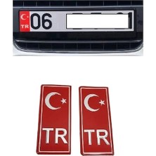 Tiger Marketing Ford Scorpio Uyumlu Tr Plaka Folyo Sticker 2'li - Türkiye Plaka Pleksi Kabartma Sticker (2 Adet)