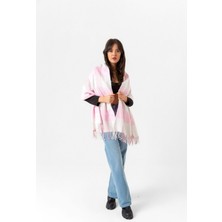 Buklet Şal - Kalın & Yün Ekose Pöti Kare Desen 180 Boy x 60 cm En