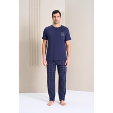 Ower Sleep Erkek Önü Patlı Altı Uzun Pijama Takım | 1753