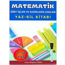 Enine Boyuna Eğitim Matematik Dört Işlem ve Kesirlerin Kodları Yaz-Sil Kitabı