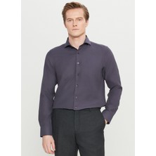 Altınyıldız Classics Tailored Fit Italyan Yaka Antrasit Erkek Gömlek ACE020261606_ATR
