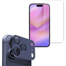 Apsuwa Iphone 17 Pro Max Kamera Lens Koruyucu Cl-21 Mavi + Ekran Koruyucu