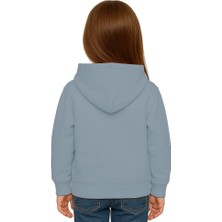Sedirli Unisex Baskılı Çocuk Swaetshirt Kapüşonlu 3 Iplik Şardonlu Labubu