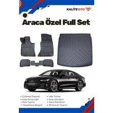 Ko Kaliteoto Audi A7 2018-2019-2020-2021-2022-2023-2024-2025 Model Yumuşak Paspas+Bagaj Havuzu Seti