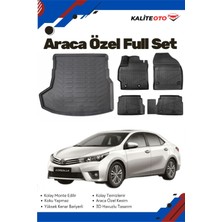 Ko Kaliteoto Toyota Corolla 2015 Model Yumuşak Paspas+Bagaj Havuzu Seti