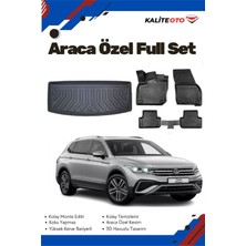 Ko Kaliteoto Volkswagen Tiguan All Space 7 Koltuk 2021 Model Yumuşak Paspas+Bagaj Havuzu Seti