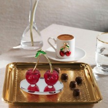 Fair Home 3 Boyutlu Kristal Dekoratif Cam Kiraz - Kahve Yanı-Kahve Köşesi Için Dekoratif Obje - Lüks Kutulu