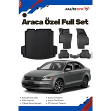 Ko Kaliteoto Volkswagen Jetta 2012 Model Yumuşak Paspas+Cepli Bagaj Havuzu Seti