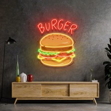 Honey Concept Hamburger Fast Food Restoran Neon LED