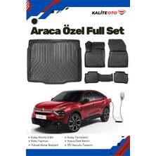 Ko Kaliteoto Citroen C4 Elektrikli 2022-2023-2024-2025 Model Yumuşak Paspas+Üst Bagaj Havuzu Seti