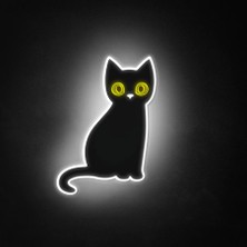 Honey Concept Siyah Kedi Neon LED