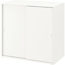 IKEA Vıhals Sürgü Kapaklı Dolap Beyaz 95 x 47 x 90 cm