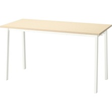 IKEA Mıttzon Çalışma Masası Huş Kaplama Beyaz 140 x 68 cm
