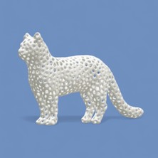 Hivhestin Dekoratif Voronoi Stil Kedi Figürü – 3D Yazıcı Baskı Pla – 14 cm