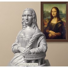 Hivhestin Rönesans'ın Gizemi: Mona Lisa Büstü 3D Baskı Heykel (16X15X23 Cm)