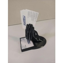 Hivhestin El Şeklinde Kart Tutucu - 13X10 cm (Siyah Tasarım) 3D Yazıcı Pla