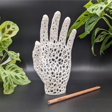 Hivhestin Dekoratif Voronoi Stil El Figürü - Pla Malzeme 20 cm 3D Yazıcı Baskı
