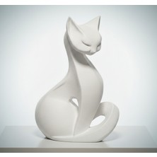 Hivhestin Zarif Kedi - Minimalist Heykel - 11 cm - 3D Baskı
