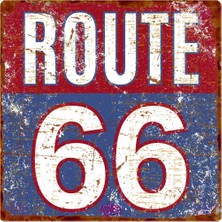 Hayg Equipment Amerikan Stil Route 66 Tabela – Garaj/kafe Için Dekoratif Levha