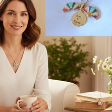 Keyfim Shop Kişiye Özel Renkli Çiçek Temalı Kolye