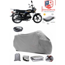 Autozel Kral Motor KR-100-2 Motor Brandası Gri Arka Çanta Uyumlu Motorsiket Brandası Motor Örtüsü Çadır Su Geçirmez Motosiklet Kılıfı Motor Brandası