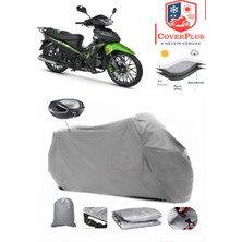 Rks Sniper 50 Pro Arka Çanta Uyumlu (Gri) Motorsiket Brandası Motor Örtüsü Çadır Su Geçirmez Motosiklet Kılıfı Motor Brandası