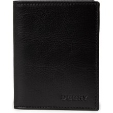 Deery Hakiki Deri Siyah Dikey Erkek Cüzdanı - 00216MSYHZ01