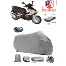 Bisan Teos 125 Arka Çanta Uyumlu (Gri) Motorsiket Brandası Motor Örtüsü Çadır Su Geçirmez Motosiklet Kılıfı Motor Brandası