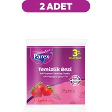 Parex Çilek Kokulu 3'lü Temizlik Bezi İkili Paket