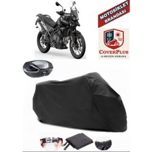 Autozel Triumph Tiger 900 Gt Pro Motor Brandası Siyah Arka Çanta Uyumlu Motorsiket Brandası Motor Örtüsü Çadır Su Geçirmez Motosiklet Kılıfı Motor Brandası