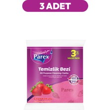 Parex Çilek Kokulu 3'lü Temizlik Bezi Üçlü Paket