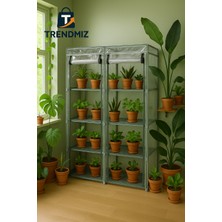 Trendmiz 2 Bölmeli Şeffaf Sera Dolabı |  Raflı Bitki Yetiştirme ve Koruma Kabin) - Iç ve Dış Mekan Uyumlu”