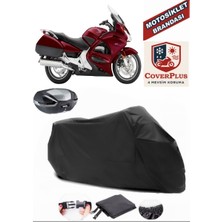 Autozel Honda St 1300 Pan European Motor Brandası Siyah Arka Çanta Uyumlu Motorsiket Brandası Motor Örtüsü Çadır Su Geçirmez Motosiklet Kılıfı Motor Brandası