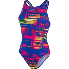Speedo Kadın Antrenman Mayosu Rıbk 1pce Af Blk/yllw 8-11717F333 Yzm Uk Beden
