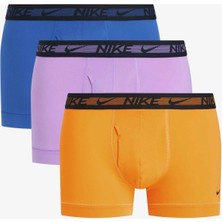 Nike Dri Fit Ultra Stretch 3 Pack Micro 3 Lü Paket Kısa Boxer Turuncu Mavi Lila