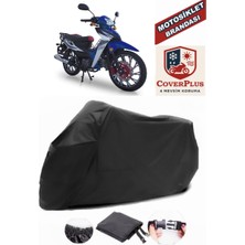 Autozel Motolux Africa Wolf Motor Brandası Siyah Motorsiket Brandası Motor Örtüsü Çadır Su Geçirmez Motosiklet Kılıfı Motor Brandası