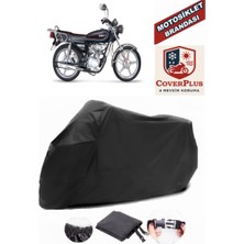 Autozel Kuba Leopar 100 Motor Brandası Siyah Motorsiket Brandası Motor Örtüsü Çadır Su Geçirmez Motosiklet Kılıfı Motor Brandası