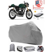 Autozel Triumph Thruxton 900 Motor Brandası Gri Motorsiket Brandası Motor Örtüsü Çadır Su Geçirmez Motosiklet Kılıfı Motor Brandası