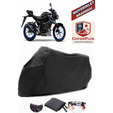Autozel Suzuki Gsx-S 125 Motor Brandası Siyah Motorsiket Brandası Motor Örtüsü Çadır Su Geçirmez Motosiklet Kılıfı Motor Brandası