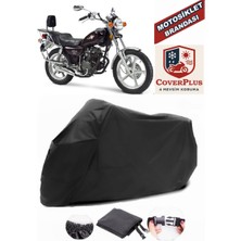 Autozel Kanuni Seyhan 250 Motor Brandası Siyah Motorsiket Brandası Motor Örtüsü Çadır Su Geçirmez Motosiklet Kılıfı Motor Brandası
