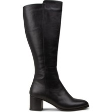 Deery Kadın Hakiki Deri Siyah Fermuarlı Çizme - A2131ZSYHC01