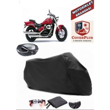 Autozel Suzuki Vl 800 Intruder Motor Brandası Siyah Arka Çanta Uyumlu Motorsiket Brandası Motor Örtüsü Çadır Su Geçirmez Motosiklet Kılıfı Motor Brandası