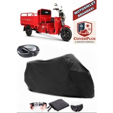 Autozel Kuba Kargo 180 Motor Brandası Siyah Arka Çanta Uyumlu Motorsiket Brandası Motor Örtüsü Çadır Su Geçirmez Motosiklet Kılıfı Motor Brandası