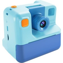 Binbir Göz Bilgisayar Wowkids WS-C03 Çocuk Fotoğraf Video Çekme Termal Çıktı Alan Blue Fotoğraf Makinası