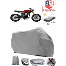 Autozel Mutt Razorback 125 Motor Brandası Gri Motorsiket Brandası Motor Örtüsü Çadır Su Geçirmez Motosiklet Kılıfı Motor Brandası