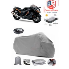 Autozel Suzuki Gsx-R 1300 Hayabusa Motor Brandası Gri Arka Çanta Uyumlu Motorsiket Brandası Motor Örtüsü Çadır Su Geçirmez Motosiklet Kılıfı Motor Brandası